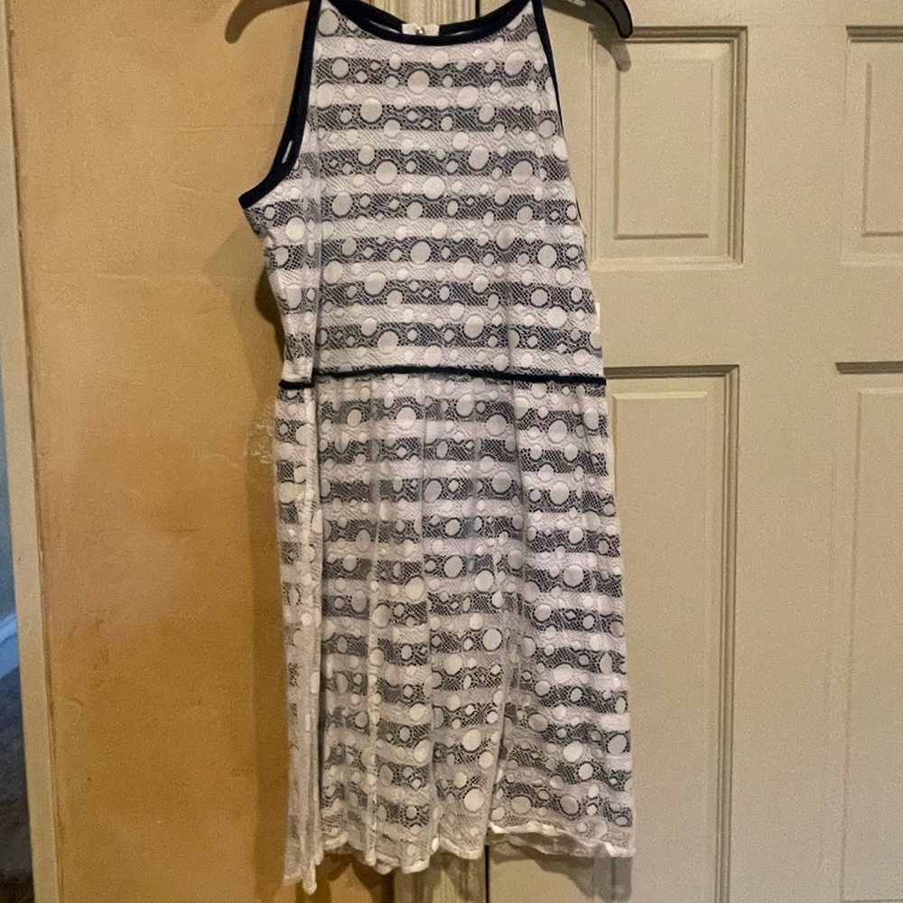 GB Girls Black and White Patterned Dress